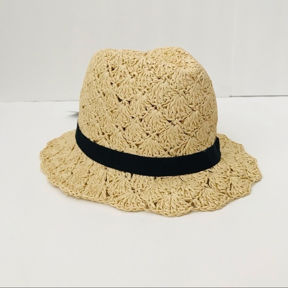 New! Elizabeth and James Bohemian Crochet Straw Hat - Picture 2 of 8